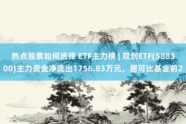 热点股票如何选择 ETF主力榜 | 双创ETF(588300)主力资金净流出1756.83万元，居可比基金前2