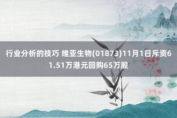 行业分析的技巧 维亚生物(01873)11月1日斥资61.51万港元回购65万股