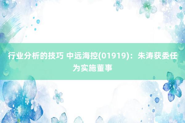 行业分析的技巧 中远海控(01919)：朱涛获委任为实施董事