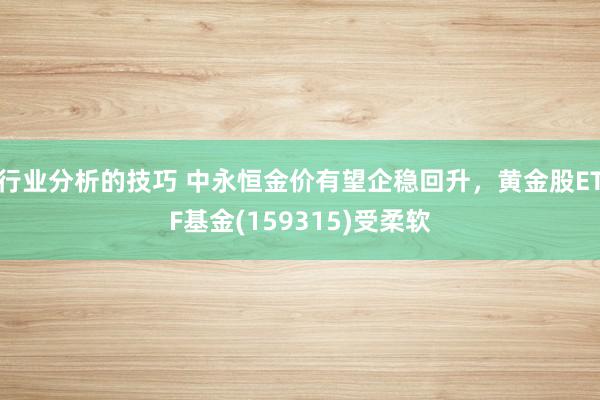 行业分析的技巧 中永恒金价有望企稳回升，黄金股ETF基金(159315)受柔软