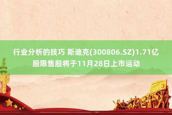 行业分析的技巧 斯迪克(300806.SZ)1.71亿股限售股将于11月28日上市运动