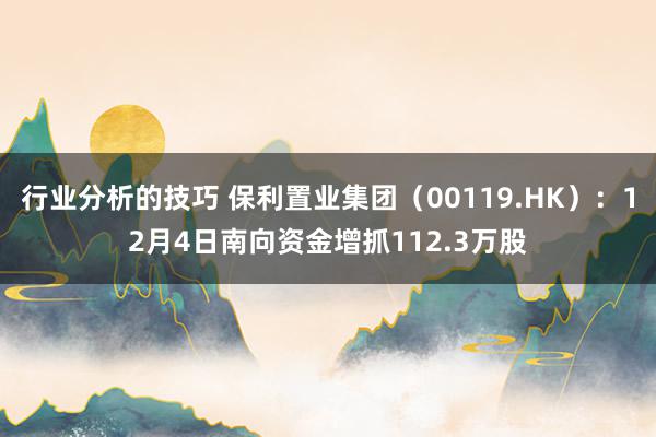 行业分析的技巧 保利置业集团（00119.HK）：12月4日南向资金增抓112.3万股