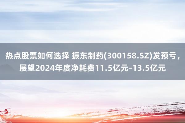 热点股票如何选择 振东制药(300158.SZ)发预亏，展望2024年度净耗费11.5亿元-13.5亿元