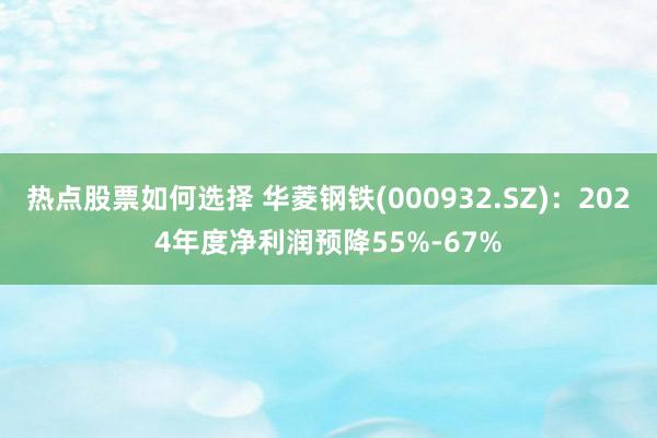 热点股票如何选择 华菱钢铁(000932.SZ)：2024年度净利润预降55%-67%