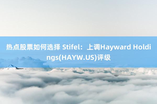 热点股票如何选择 Stifel：上调Hayward Holdings(HAYW.US)评级